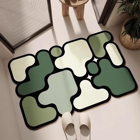 (16,5 x 23,6 pouces)Tapis de sol de salle de bain domestique absorbant antidérapant tapis de pied de boue de diatomée tapis de sol de salle de bain lavables et lavables résistants à la saleté et facil (1/4)
