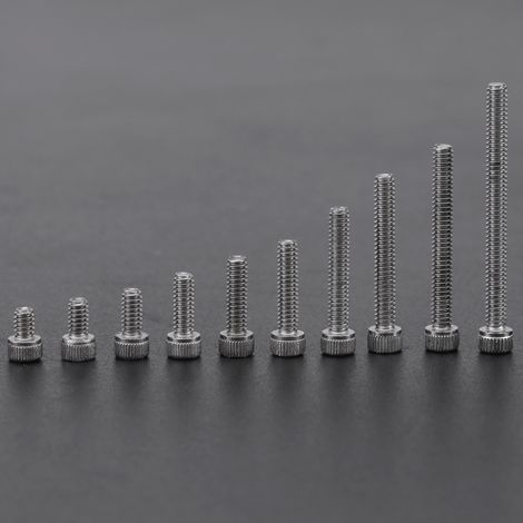 Assortiment de 150 vis à tête hexagonale creuse de 9 tailles différentes, avec boîte en plastique 2-56 UNC (1/5)
