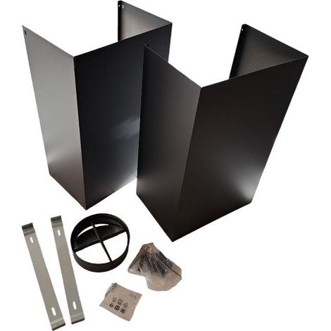 Conduit de fumée noir pour hotte Roblin – Installation en évacuation ou recyclage – Compatible avec modèles Faber Camelia 800 (1/2)