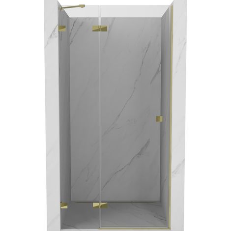 Mexen Lunar porte de douche battante gauche 85 cm, transparentes, dorées - 834-085-000-50-00-L (1/5)