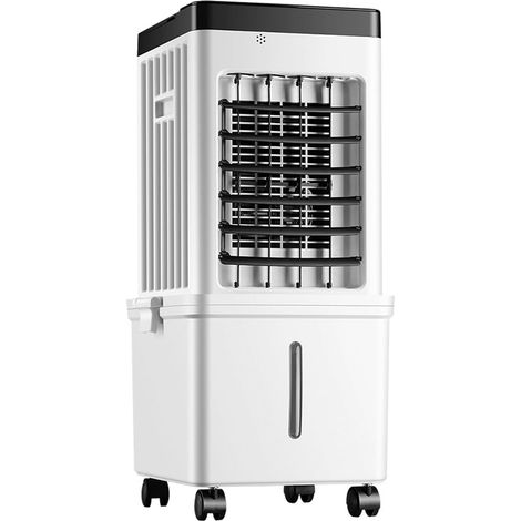 CYBERLUX-Refroidisseur d’air évaporatif tactile 15L, ventilateur 3 vitesses télécommandé avec minuterie 7,5h, balayage large et roulettes pour maison (1/5)