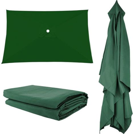 Ersatzdach – Rechteckiger Sonnenschirm – UV-Schutz und wasserdicht – Für Garten, Terrasse, Pool – Grün – 200 x 300 cm (1/5)