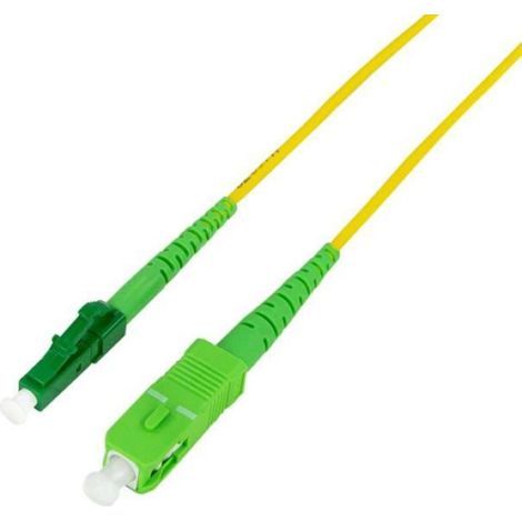 Câble de fibre optique 20m SC-APC LC-APC OS2 Jaune - (1/4)