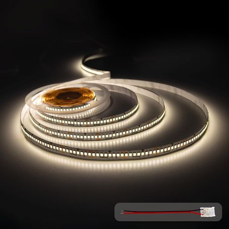 Ruban LED 24V 5m Blanc Neutre 4000K 240LEDs/m 22W/m 16500lm SMD 2835 Dimmable Auto-adhésif LED Strip Bande Lumineuse Décoration Eclairage (1/5)