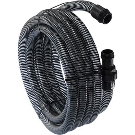Stanley Druckschlauch 7 Meter PVC schwarz, G1 Anschluss, 6 bar, geeignet für Tauchpumpen, Garten, Bewässerung und Wasserableitung