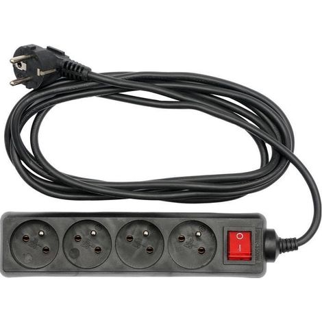 Cable de extensión Vorel negro OFF.U.4g5m/hogar