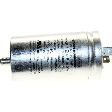 CONDENSATEUR 12 MF 450-475 V POUR SECHE LINGE ADAPTABLE MIELE - 6057861