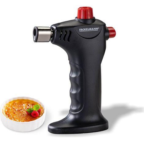 Fackelmann Flamber Flamber Regolabile per Flambar, Gratinare e Caramellare con Sicurezza e Precisione, Controllo Gas e Chiusura di Sicurezza, Colore Nero, 10 cm (1/5)