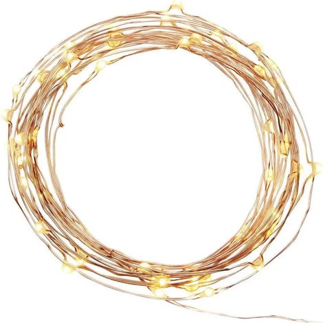 [NEUWERTIG] B-Ware Konstsmide Lichterkette Lichtergirlande Led Tropfenlichterkette Kupfer Dimmbar