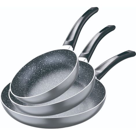 Set 3 sartenes (16+20+24cm) aluminio prensado, apto para inducción, navy black, san ignacio (1/5)