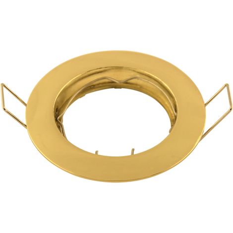 Portafaretto orientabile GU10 / MR16 da incasso 80mm Oro Rotondo Novaline