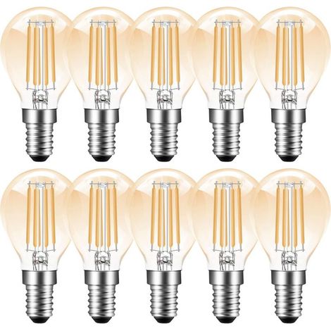 Ampoule LED E14 à intensité variable, ampoule Edison vintage E14 4W G45 P45, blanc chaud 2700K, 350 lm, ampoule à filament LED E14, remplace une ampoule à incandescence de 35W, à intensité variable, a (1/5)