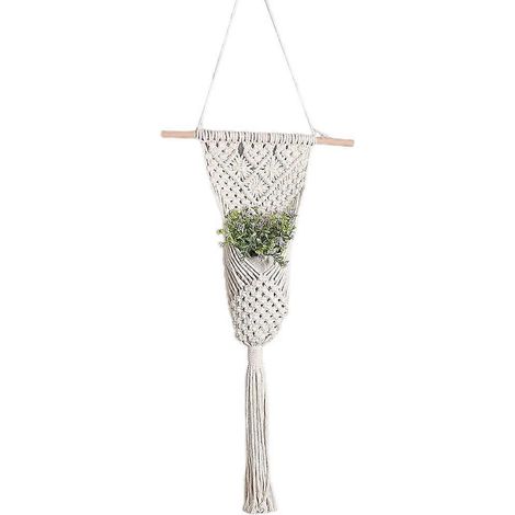1. Handgewebter Wandbehang aus Baumwolle, Dekoration für eine Hochzeit im Bohème-Stil, Wandteppich aus Naturseil fürs Schlafzimmer.