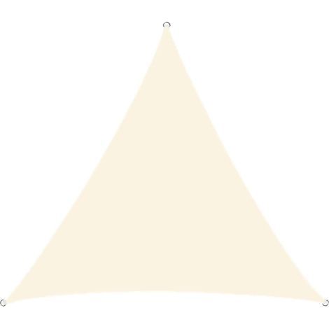 Waterproof triangular sunshade, outdoor sunshade curtain, UV protection, 3 x 4 m, off-white (1/5)