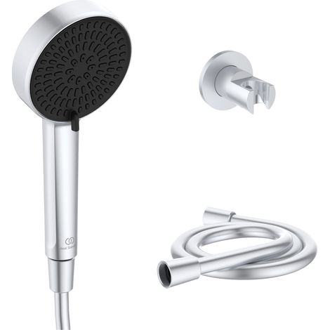 Ideal Standard Set Doccia Alu+ con Doccetta e Flessibile, Argento spazzolato (1/4)