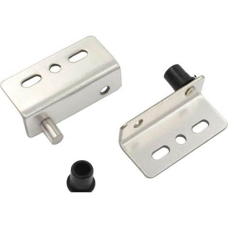 Invisible hinge for wooden doors, 40x18mm, Matte (Silver) finish (1/5)