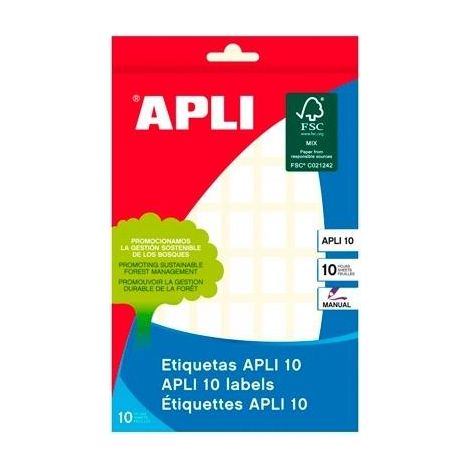 APLI ETIQUETAS MANUALES DOBLE FRONTAL 20X75MM 5 HOJAS BLANCO