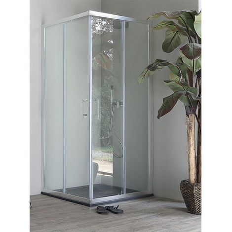 Box Doccia Tamanaco ECO 70X70 H190 CM Profilo Cromato Cristallo 6MM (1/3)