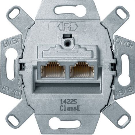 BERKER Prise double RJ45 catégorie 6 classe E 8/8P 455501