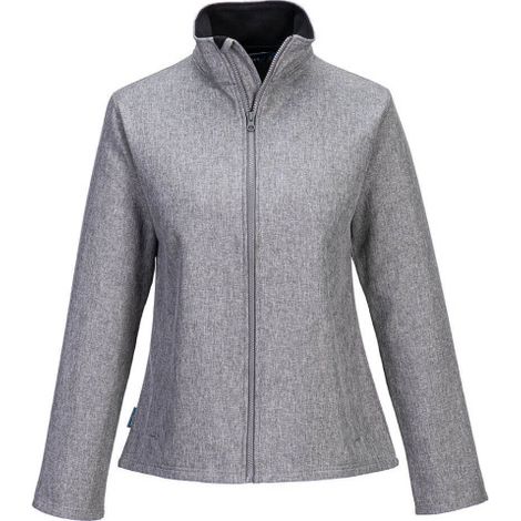 Softshell para mujer Print & Promo de cuello alto vestuario corporativo (2 capas) TK21 S Gris caliza