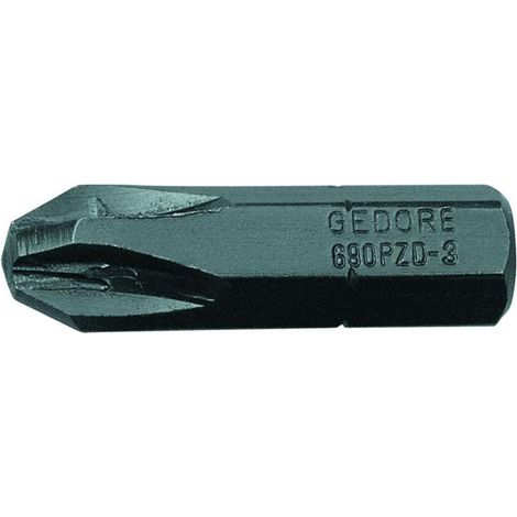 Schraubendreher-Bit 1/4 Gedore Six Pans Für Kreuzschlitzschrauben Pozidriv (PZ) 1 x 25 (1/4)
