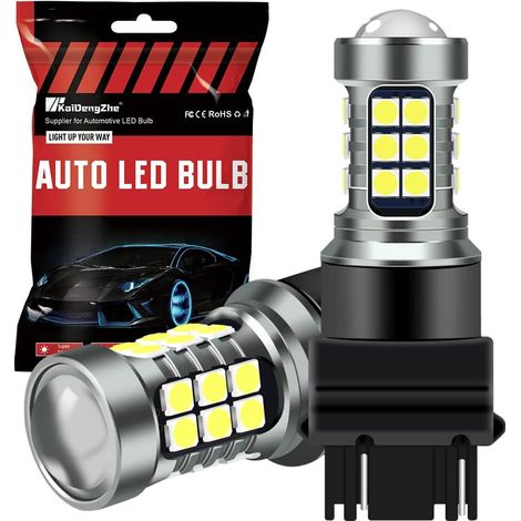 3pcs Ampoule LED 3157 Rouge, 46SMD 3020, Canbus Sans Erreur, Pour Frein Stop Parking