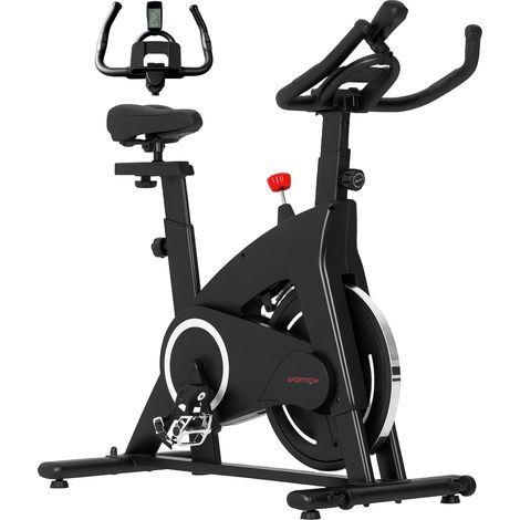 Vélo d'appartement silencieux avec résistance magnétique réglable – Volant d'inertie 10kg – Écran LCD – Pédales antidérapantes