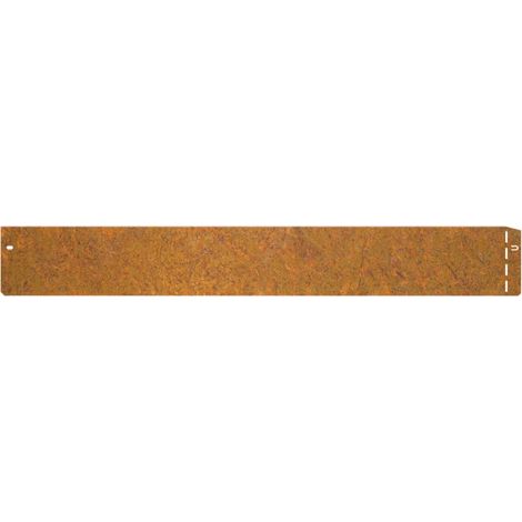 Wovar – Bordure de gazon en acier Corten 13 x 95 cm – Flexible pour formes courbes – Installation facile sans pointes acérées – Par pièce