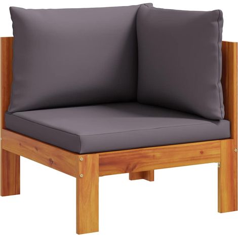 Maison Exclusive - Garten-Ecksofa mit Kissen Massivholz Akazie