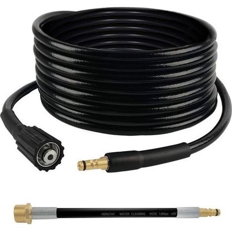 Gioco di pulizia con tubo ad alta pressione di ricambio per lavatrici a pressione, lunghezza 6M/8M/10M/15M, compatibile con Kärcher K2 K3 K4 K5 K6 K7 (6m) (1/5)