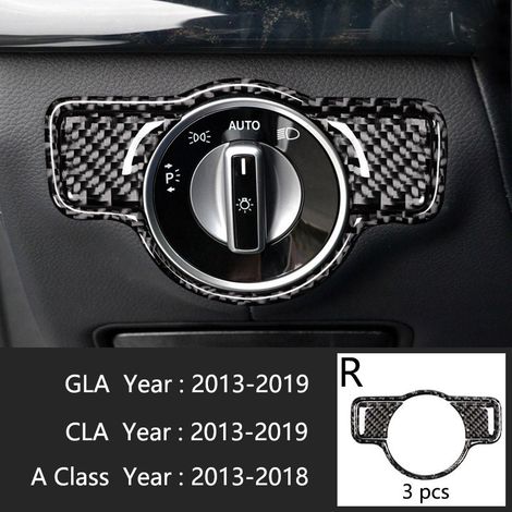 (Type R) Compatible avec Mercedes-Benz Classe A W176 GLA X156 CLA Accessoires Climatisation Console CD Panneau de garniture Style automobile (1/5)