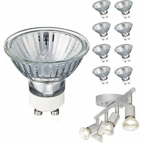 GU10 Ampoules Halogènes, Lot de 8 50W GU10 Spots Halogènes, AC 220V-240V, 700 Lumens, 3000K Blanc Chaud, Angle de Faisceau 40°, (1/3)