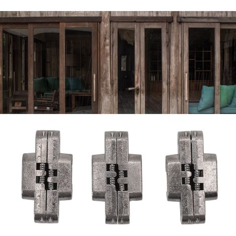 Set aus 3 Mini-Türscharnieren (unsichtbar), 43 mm Durchmesser, 180°-Winkel, aus Zinklegierung, für Schränke oder Schmuckkästchen. (1/5)