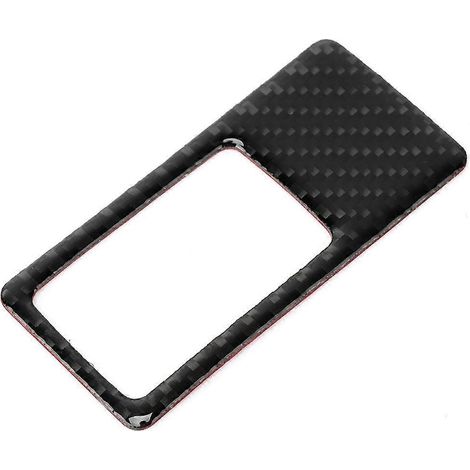 Enjoliveur de cadre de commutateur de phares de voiture en fibre de carbone compatible avec Mazda3 Axela 2014 2017 2018 (type E A) (1/4)