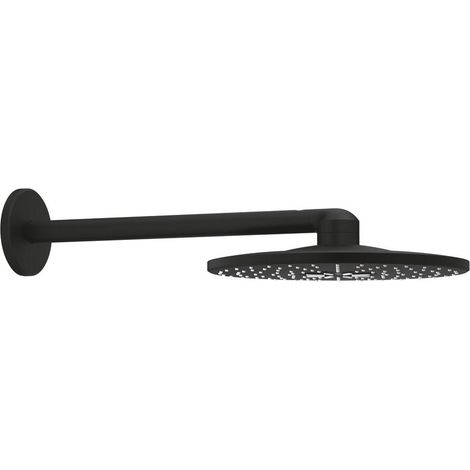 Grohe Rainshower SmartActive 310 Kopfbrauseset, Brausearm 430mm, 2 Strahlarten, ohne Rohbauset, Phantom Black, 22123KF0
