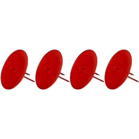 POSIWIO Adventskranz - Kerzenhalter Rot Ø 9 cm im 4er Pack - Metall (1/3)