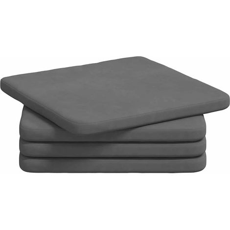 Cojines para asiento 4 pcs Gris oscuro 40 x 40 x 3 cm vidaXL