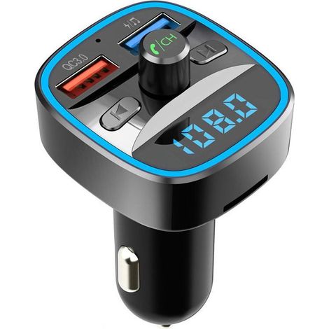 ZOLGINAH Bluetooth 5.0 FM-Transmitter fürs Auto, QC3.0 Autoradio-Adapter mit 20-W-Autoladegerät und PD, Bluetooth-MP3-Player fürs Auto mit 7-farbiger RGB-Hintergrundbeleuchtung (1/5)