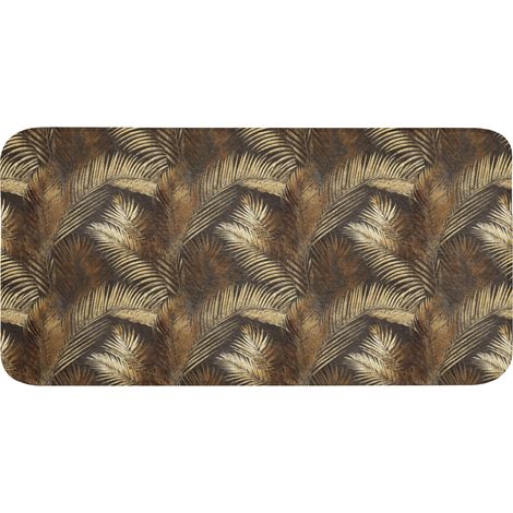TAPIS DE BAIN Tropical - Feuilles - Or 120x60 cm