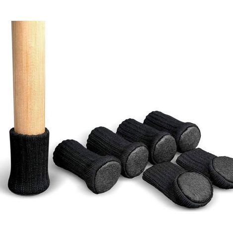 Lot de 24 chaussettes de chaise, protège-pieds de chaise, pieds de chaise, tabourets, repose-pieds, chaussettes élastiques épais (1/4)