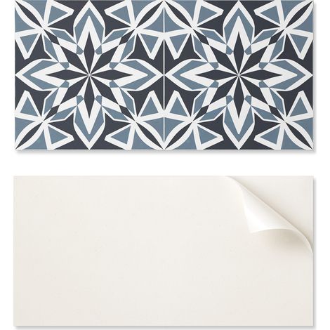 Panel de vinilo autoadhesivo con estampado para sal贸n, 100x50 cm, Geometr铆a en simetr铆a.