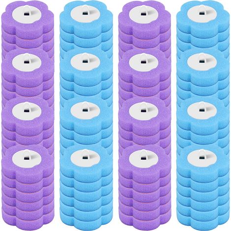 Kit de brosse WC jetable - Montage mural - Avec 66 pièces de rechange - Avec poignée allongée et support - Nettoyage en profondeur à 360° - Pour la maison, l'hôtel, la caravane (1/5)