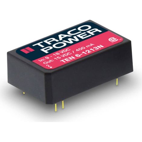 TracoPower TEN 6-2412N Convertitore DC/DC da circuito stampato 24 V/DC 12 V/DC 500 mA 6 W Num. uscite: 1 x Contenuto 1 (1/2)