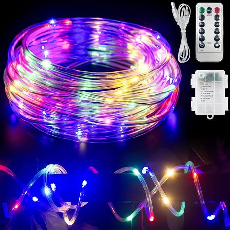 Guirlande Lumineuse Led 100 Leds 10m Tube Pvc Étanche Ip65 Avec Télécommande 8 Modes Pour Jardin Mariage Camping Intérieur Extérieur (1/5)