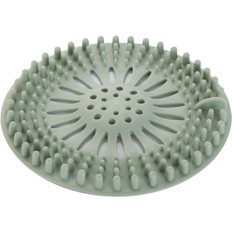 Grille de bonde de douche en TPR, récupérateur de cheveux pour lavabo, crépine de sol pour cuisine, salle de bain et baignoire, couleur bleue. (1/5)
