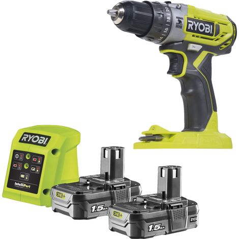 Ryobi R18PD2-215G 18V Schlagbohrmaschine (2x 1,5Ah) (1/5)