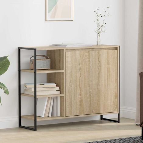 Meuble d'appoint Chêne Sonoma 96,5 x 30 x 75 cm, Design Moderne (1/5)