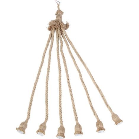 E27 lamp base, 1m hemp rope – E27 socket – Voltage 85-265V – Easy installation – Warm ambiance (1/5)