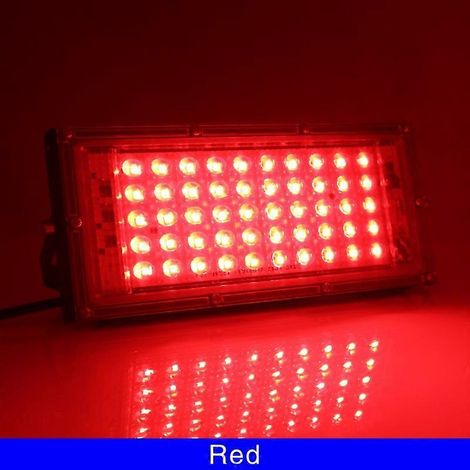 Projecteur LED extérieur étanche IP65 50 W - Couleur : Rouge (1/4)