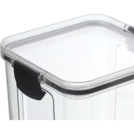Boîte de stockage alimentaire hermétique transparente en PET 950ml avec couvercle silicone - Conteneur pratique pour grains, snacks et épicerie (1/4)
